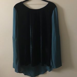 Green Velvet Blouse
